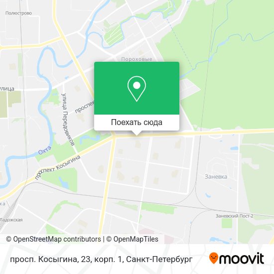 Карта просп. Косыгина, 23, корп. 1