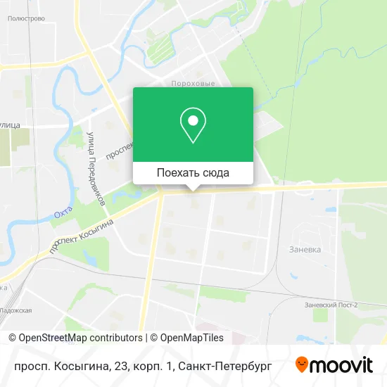 Карта просп. Косыгина, 23, корп. 1