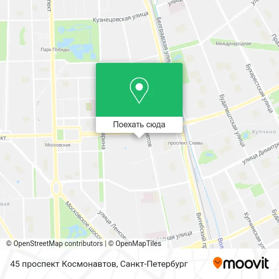 Карта 45 проспект Космонавтов