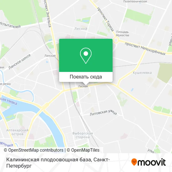 Карта Калининская плодоовощная база