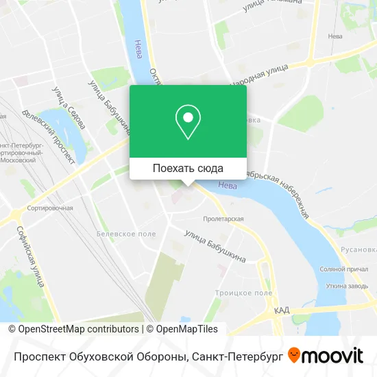 Карта Проспект Обуховской Обороны