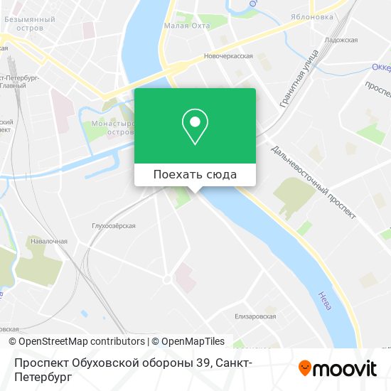 Карта Проспект Обуховской обороны 39