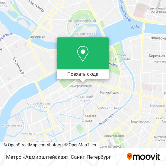 Карта Метро «Адмиралтейская»