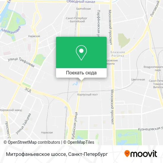 Карта Митрофаньевское шоссе