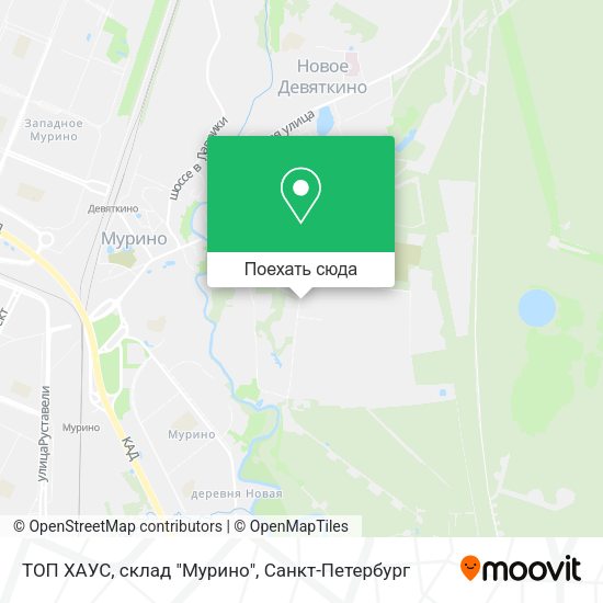 Карта ТОП ХАУС, склад "Мурино"