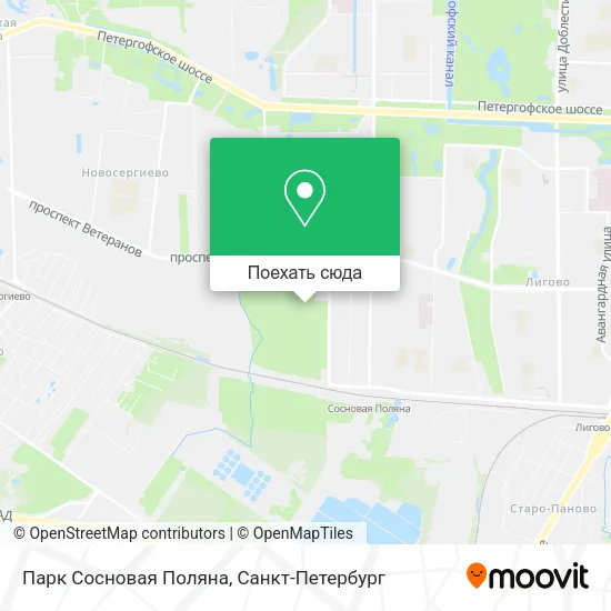 Карта Парк Сосновая Поляна