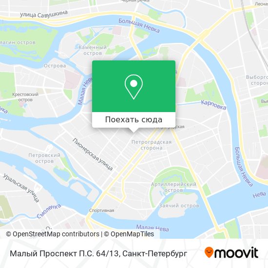 Карта спб малый проспект петроградская сторона