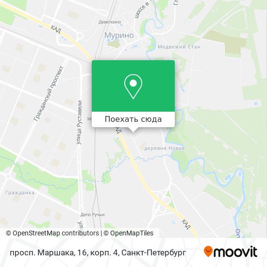 Карта просп. Маршака, 16, корп. 4