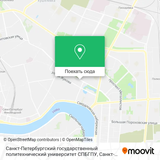 Карта Санкт-Петербургский государственный политехнический университет СПБГПУ