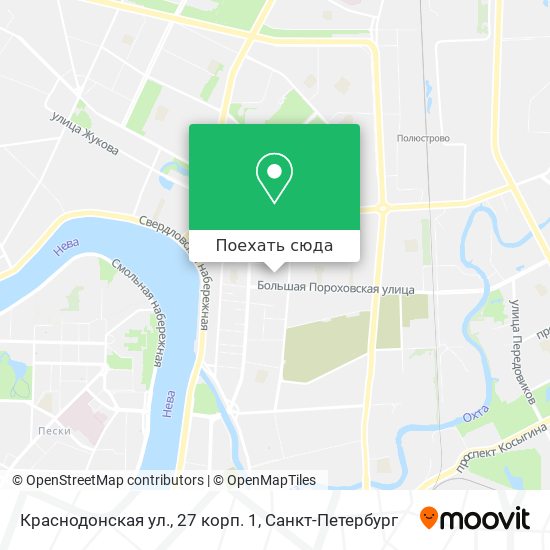 Карта Краснодонская ул., 27 корп. 1