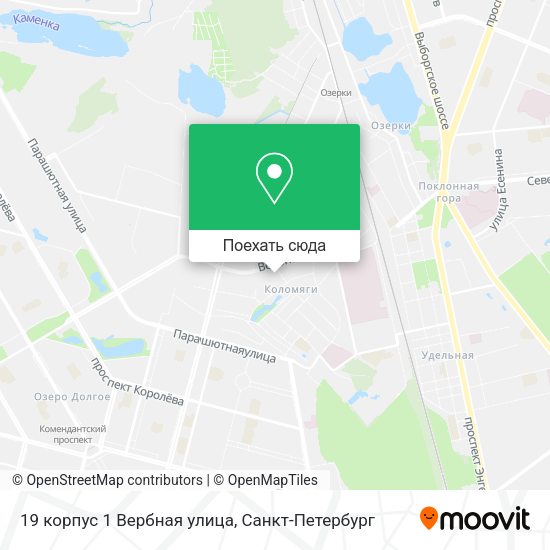 Карта 19 корпус 1 Вербная улица