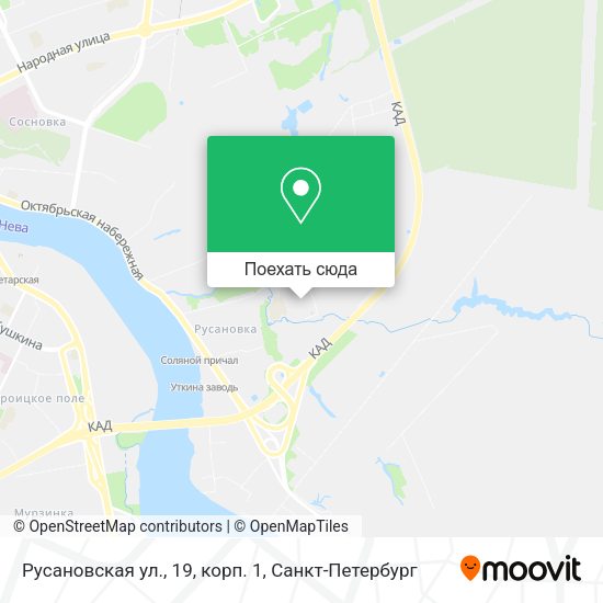 Карта Русановская ул., 19, корп. 1