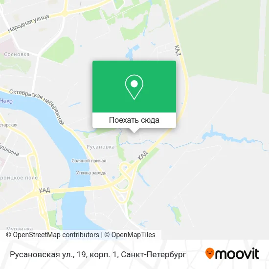 Карта Русановская ул., 19, корп. 1