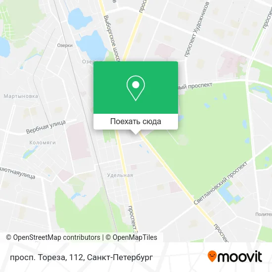 Карта просп. Тореза, 112