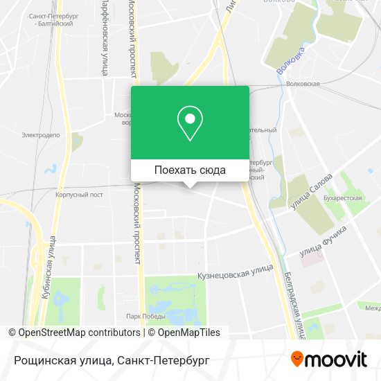 Карта Рощинская улица