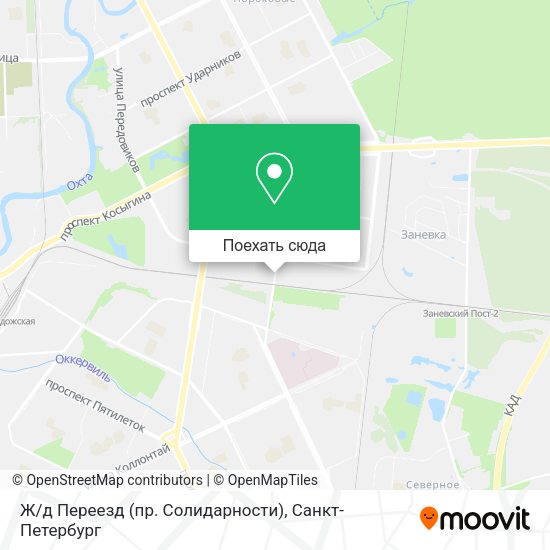 Карта Ж/д Переезд (пр. Солидарности)