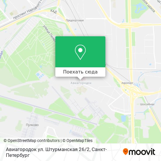 Карта Авиагородок ул. Штурманская 26 / 2