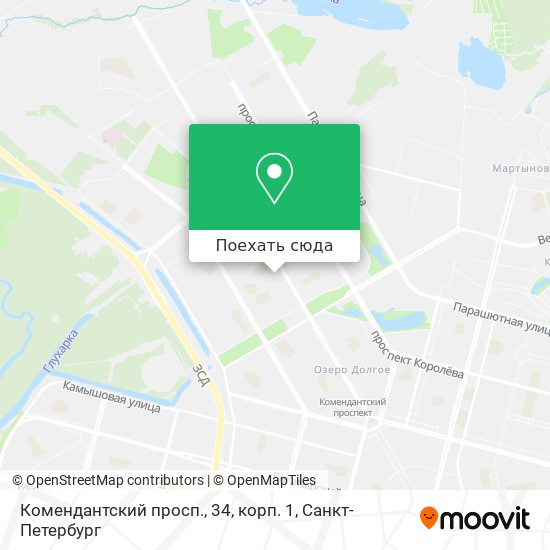 Карта Комендантский просп., 34, корп. 1