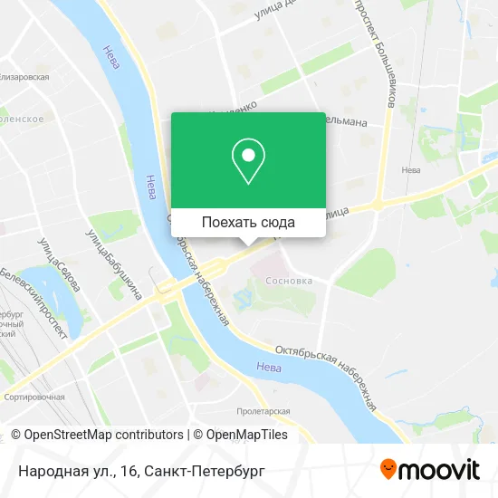 Карта Народная ул., 16