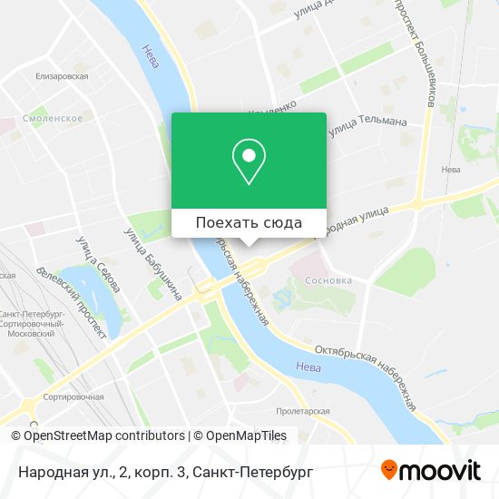 Карта Народная ул., 2, корп. 3