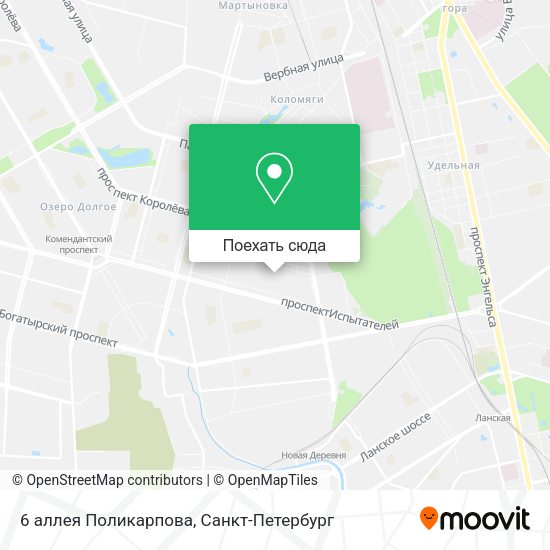 Карта 6 аллея Поликарпова