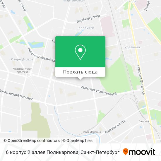 Карта 6 корпус 2 аллея Поликарпова