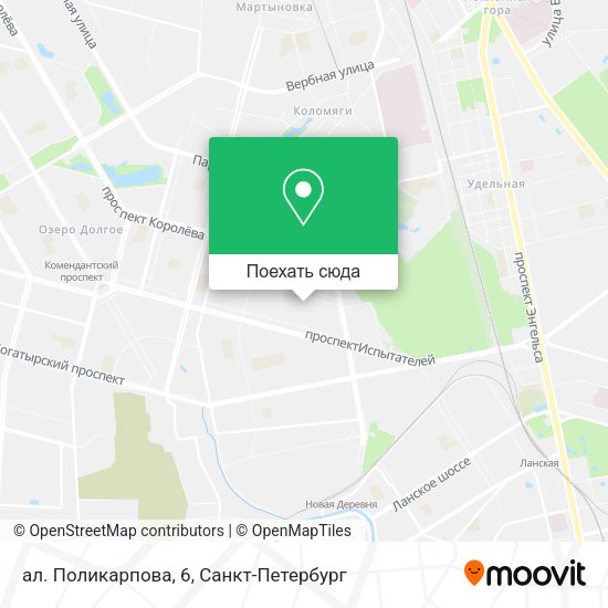 Карта ал. Поликарпова, 6