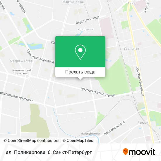 Карта ал. Поликарпова, 6
