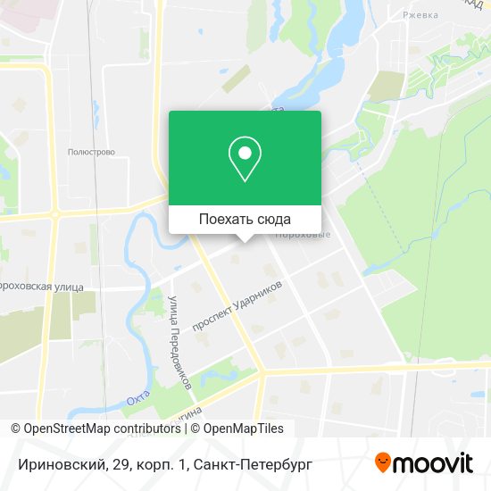 Карта Ириновский, 29, корп. 1