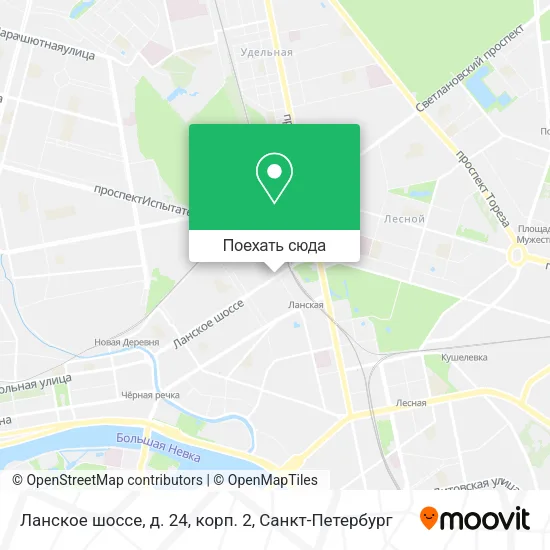 Карта Ланское шоссе, д. 24, корп. 2