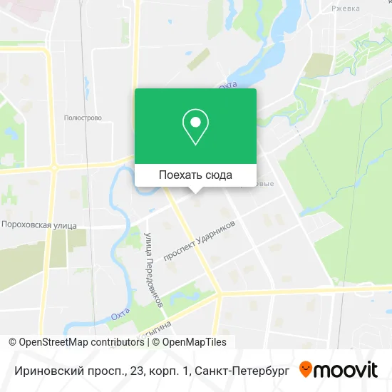 Карта Ириновский просп., 23, корп. 1