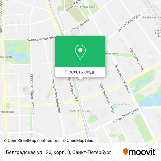 Карта Белградская ул., 26, корп. 8