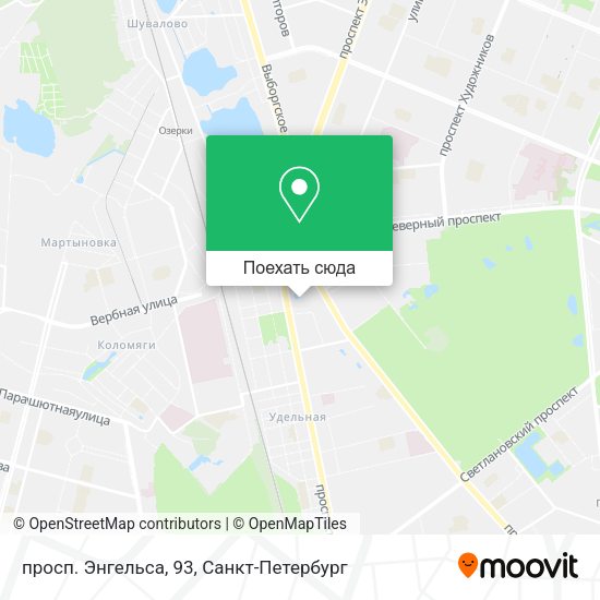 Карта просп. Энгельса, 93