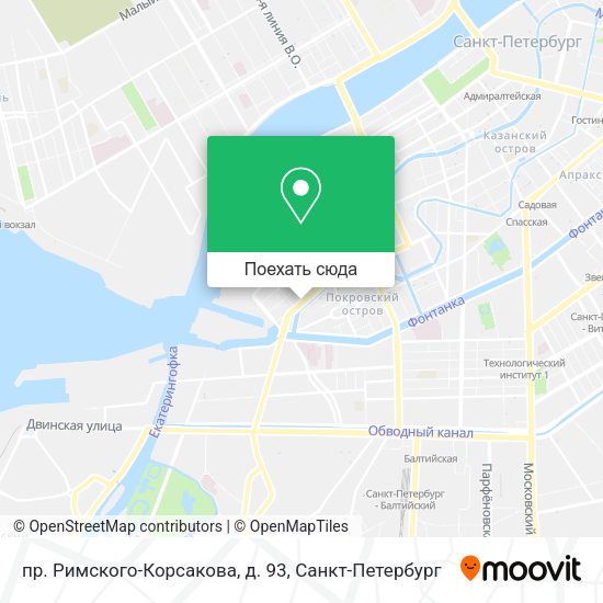 Карта пр. Римского-Корсакова, д. 93