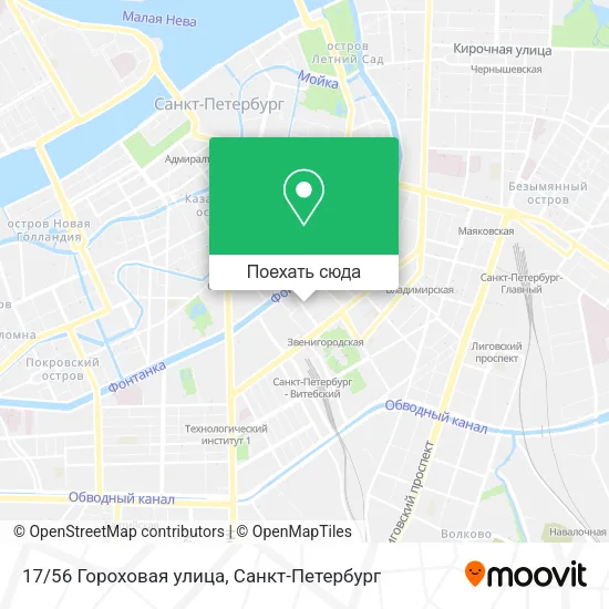 Карта 17/56 Гороховая улица