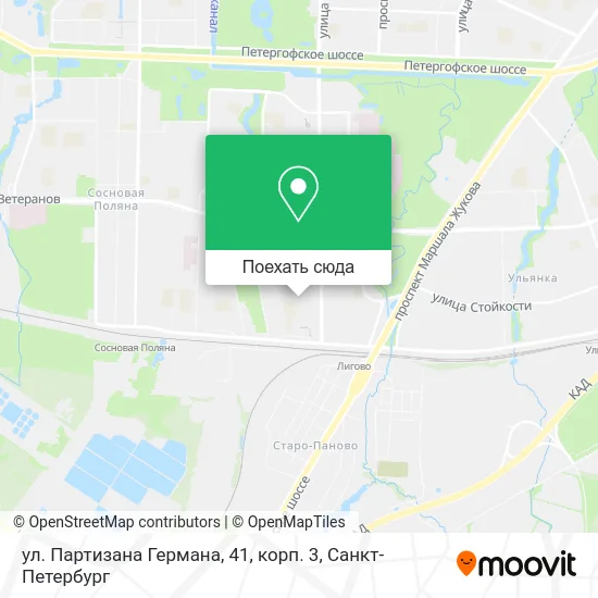 Карта ул. Партизана Германа, 41, корп. 3