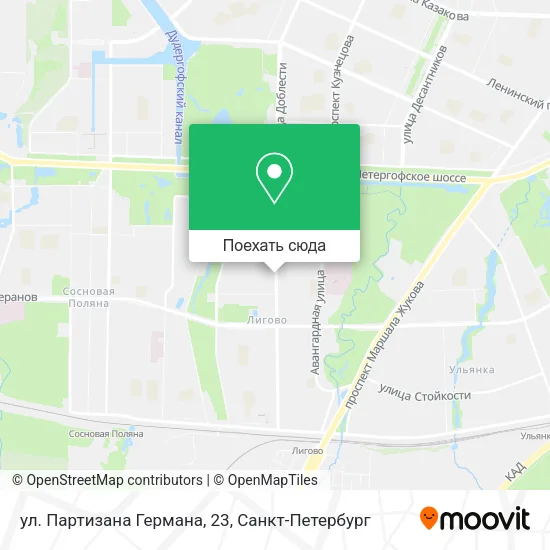 Карта ул. Партизана Германа, 23