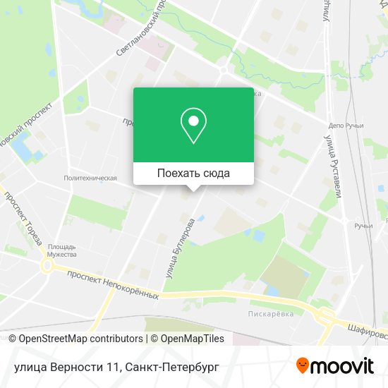 Карта улица Верности 11