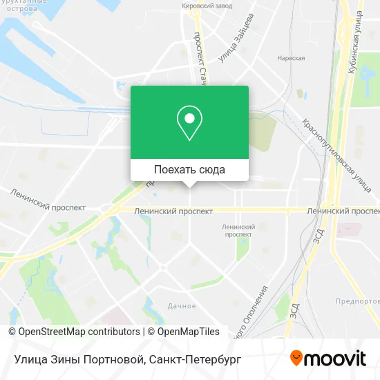 Карта Улица Зины Портновой