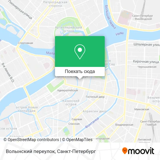 Карта Волынский переулок
