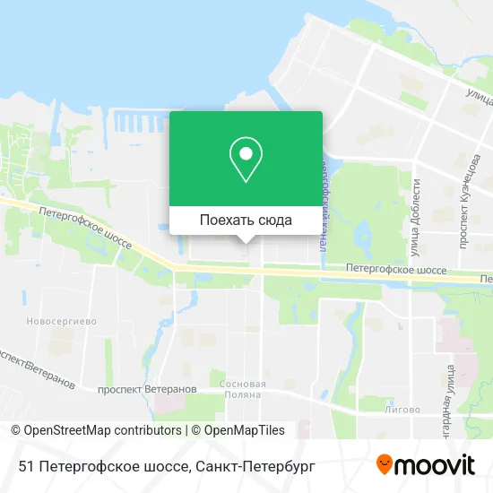 Карта 51 Петергофское шоссе