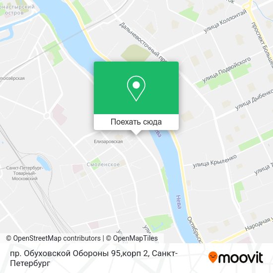 Карта пр. Обуховской Обороны 95,корп 2