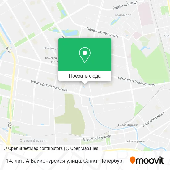 Карта 14, лит. А Байконурская улица
