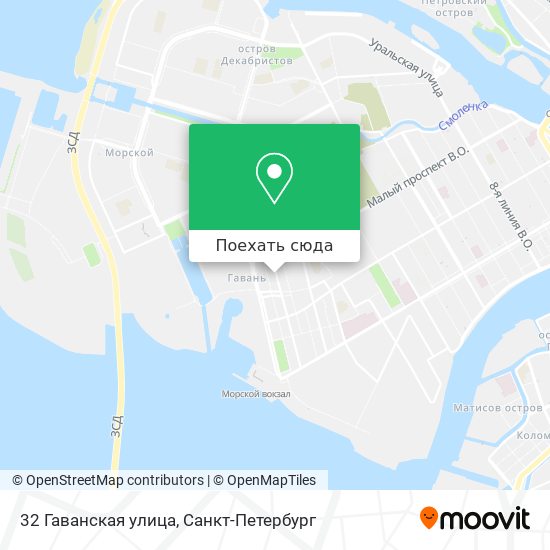 Карта 32 Гаванская улица