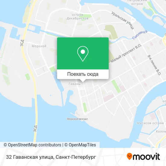 Карта 32 Гаванская улица