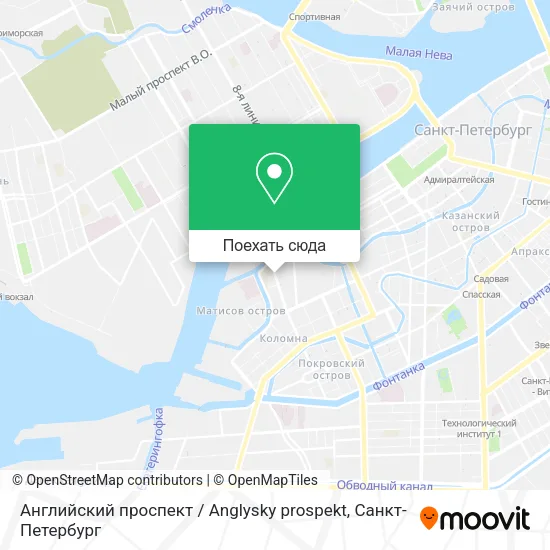 Карта Английский проспект / Anglysky prospekt