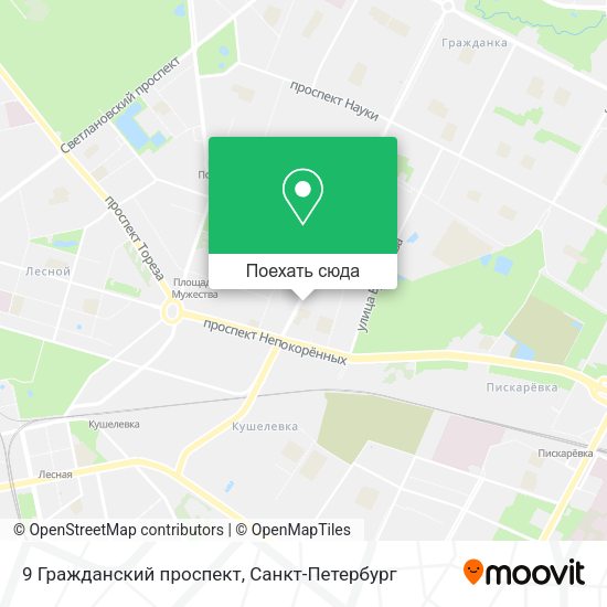 Карта 9 Гражданский проспект