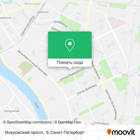 Карта Искровский просп., 9