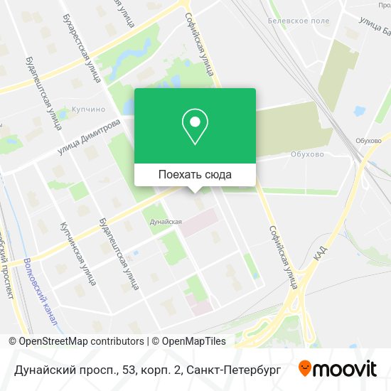 Карта Дунайский просп., 53, корп. 2