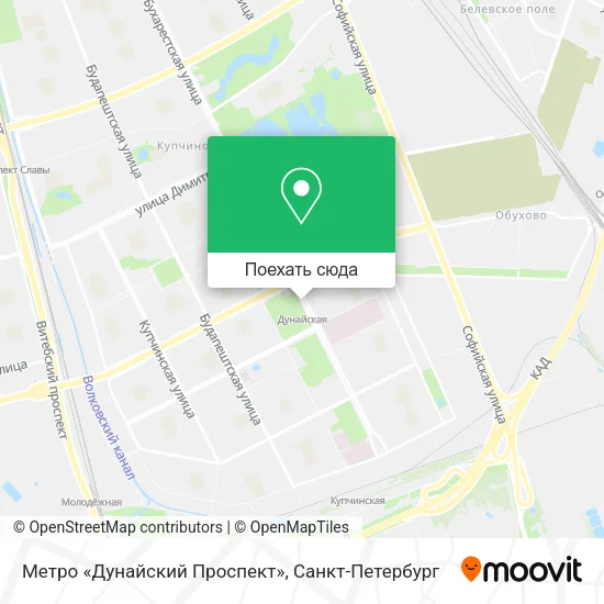 Карта Метро «Дунайский Проспект»